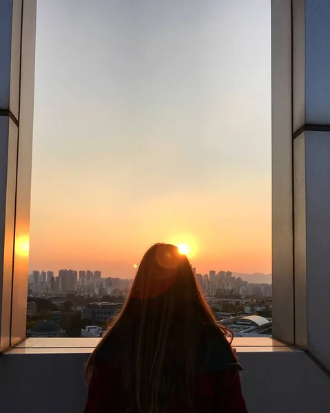 Schöner Sonnenuntergang Korea — Stockfoto