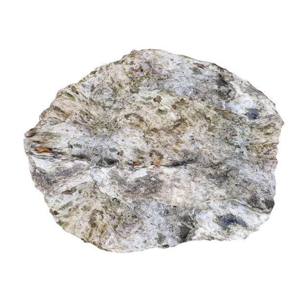 Rock stone isolated on white. 3D illustration