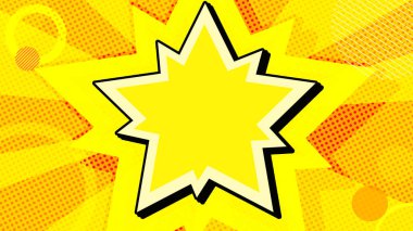 Pop-Art Retro Biçimli Sarı Gradyan yarım ton arkaplan