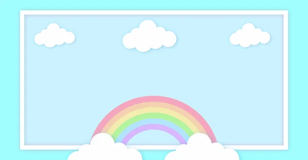 Abstraktes Kawaii Bunte Himmel Regenbogen Hintergrund Weicher Verlauf Pastell Comic — Stockfoto