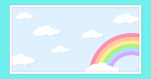 Abstract Kawaii Colorful Sky Rainbow Background Soft Gradient Pastel Comic — Stock Photo, Image