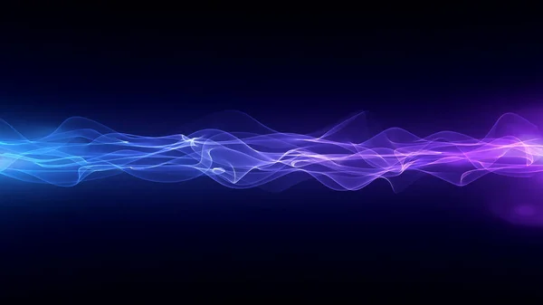 概要波状粒子を持つ音楽の音波エネルギー波場 デジタル音波 — ストック写真