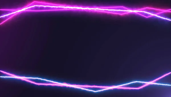 Streszczenie Retro Sci Neon Jasny Obiektyw Rozbłysk Kolorowe Czarnym Tle — Zdjęcie stockowe