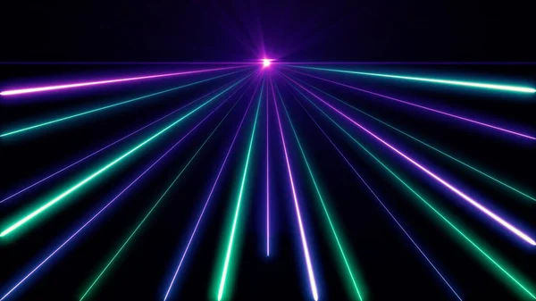Retro Cyberpunk Stijl Jaren Abstract Neon Kleur Licht Partij Heldere — Stockfoto