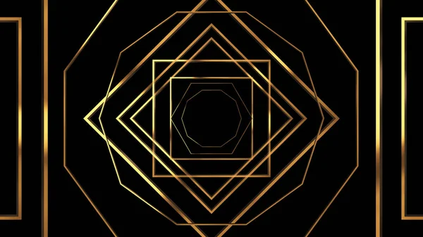 20S Retro Style Abstract Art Deco Style Linear Geometric Gold — Stock Photo, Image