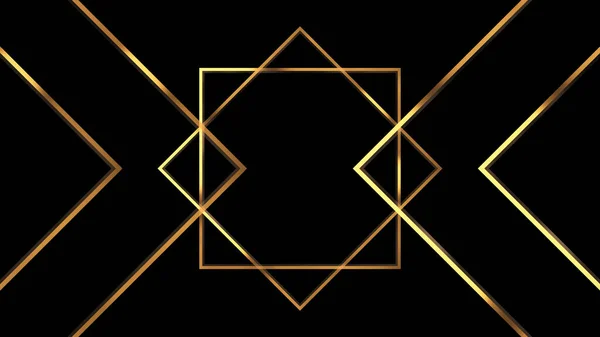 20S Retro Style Abstract Art Deco Style Linear Geometric Gold — Stock Photo, Image