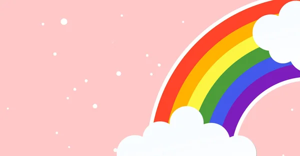 Abstraktes Kawaii Bunte Himmel Regenbogen Hintergrund Weicher Verlauf Pastell Comic — Stockfoto