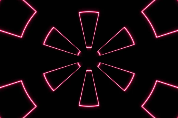 Abstrakt Neon Ljus Lins Fackla Färgad Svart Bakgrund Laser Show — Stockfoto
