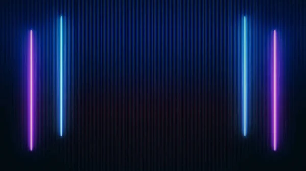Absztrakt Neon Fényes Lencse Flare Fekete Alapon Lézer Show Színes — Stock Fotó