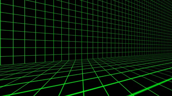 Retro cyberpunk style 80s Sci-Fi Background Futuristic with laser grid landscape. Digital cyber surface style of the 1980`s. 3D illustration