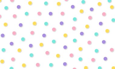 Soyut kawaii desenli polka nokta daire arka planı. Yumuşak gradyan pastel. Düğün kartı tasarımı veya sunumu kavramı