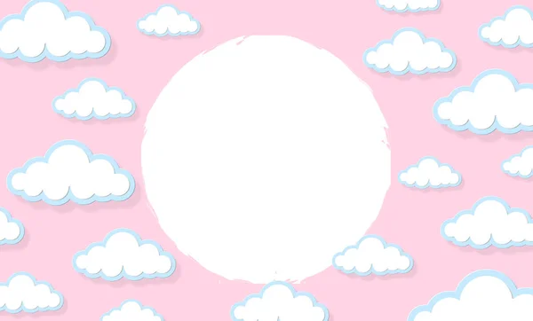 Abstrait Kawaii Nuages Dessin Animé Sur Ciel Bleu Fond Concept — Photo