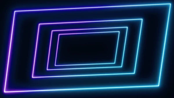 Abstraktní Neonově Jasné Čočky Zářící Černém Pozadí Laserová Show Barevný — Stock fotografie