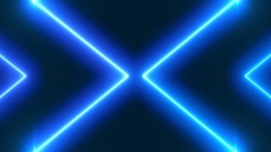 Siyah arka planda soyut Neon parlak mercek parlamaları. Lazer, reklam teknolojileri için renkli tasarım gösterdi