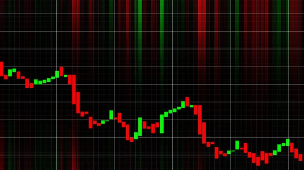 Obchodní Graf Ztráty Obchodování Akciovými Trhy Ekonomické Zpomalení Finanční Graf — Stock fotografie