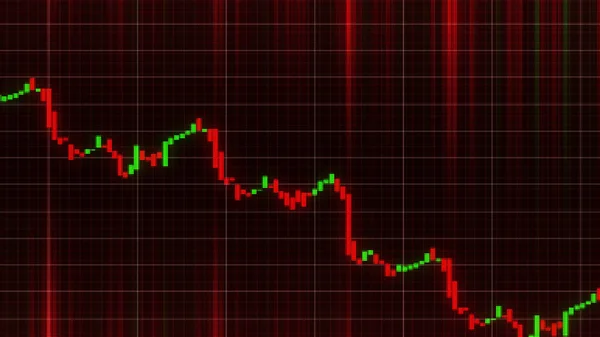 Diagrammet Över Börsinvesteringsförluster Ekonomisk Avmattning Finansiellt Diagram Med Uppåtgående Trend — Stockfoto