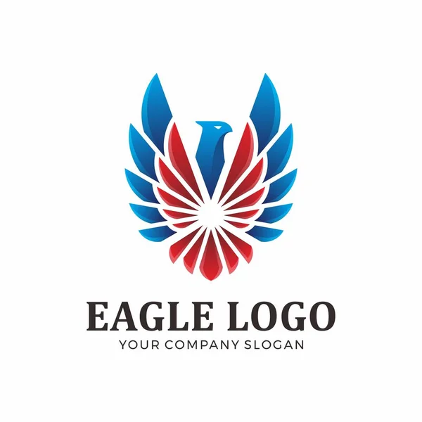 Eagle Falcon Bird Logo Design — Stock Vector