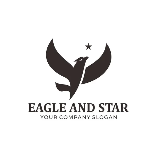 Logo Águila Estrella — Vector de stock