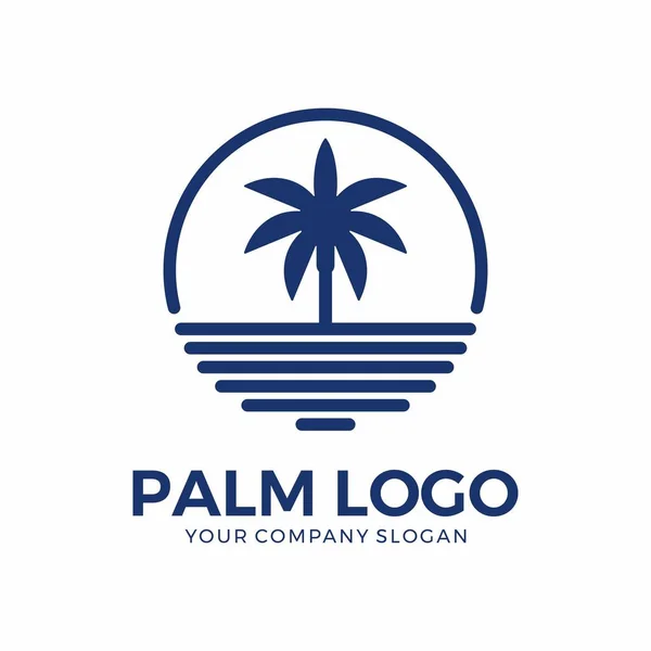 Palm Logo Designinspiration — Stock vektor