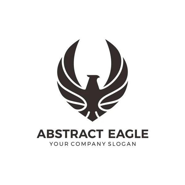 Logo Moderno Águila Negra — Vector de stock