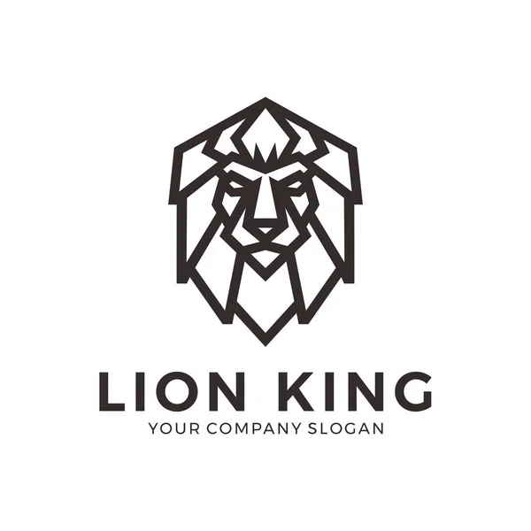 Geometriska Lion Logotypdesign — Stock vektor