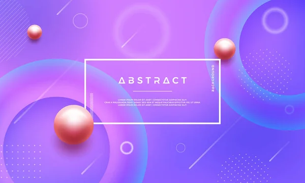 Moderne Abstracte Blauwe Roze Paarse Achtergrond Met Drie Parel Ballen — Stockvector