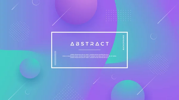 Violett Grün Abstrakter Hintergrund Mit Dynamischer Flüssiger Form Minimaler Flüssiger — Stockvektor