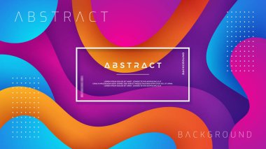 3D tarzı ile dalgalı renkli arka plan. Modern sıvı arka plan. Pembe, mavi ve turuncu renk karıştırma ile soyut arka plan. Eps10 vektör illüstrasyon.