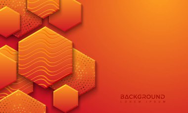 Turuncu renkli 3d tarzında dokulu arka plan tasarımı. Eps10 Vektör arka planı.