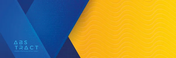 Синий фон с оранжевым и желтым цветом композиции в Озиле. Абстрактный фон с комбинацией линий и круговых точек можно использовать для рекламы, баннера и т.д. . — стоковый вектор
