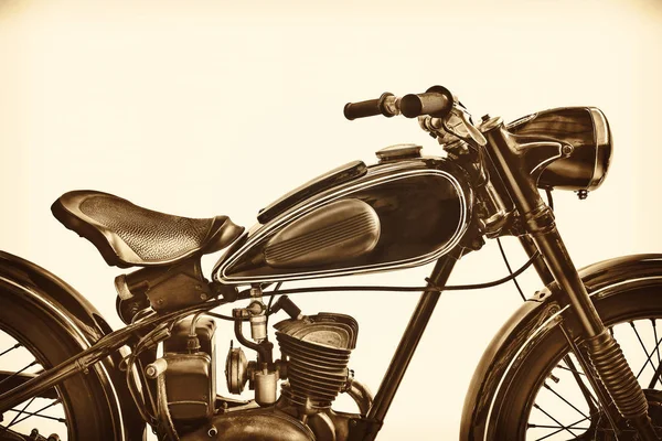 Sepia Toned Side View Image Vintage Motorcycle — Stock Photo, Image