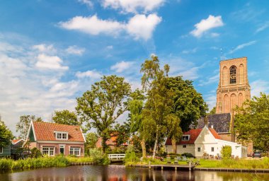 Küçük Hollanda tarihi köy, Ransdorp Amsterdam kuzeyinde, görüntüleme
