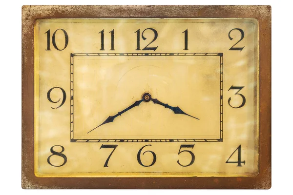 Часы Стиле Деко Начала Двадцатого Века Изолированы Белом Фоне — стоковое фото