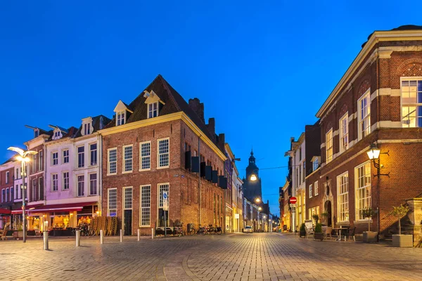 Oude Huizen Een Plein Het Historische Nederlandse Stad Van Zutphen — Stockfoto