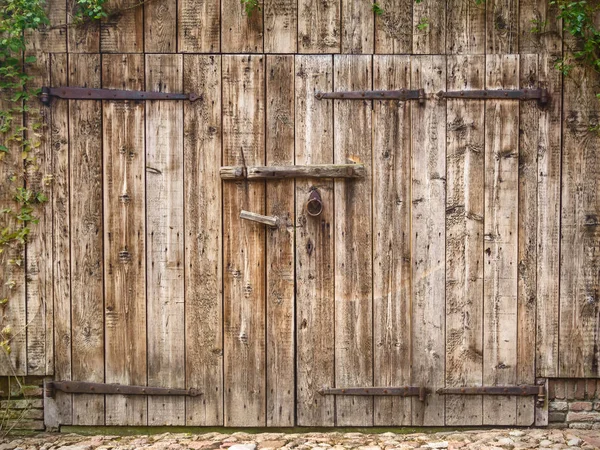 Old weathered barn door — Stok Foto