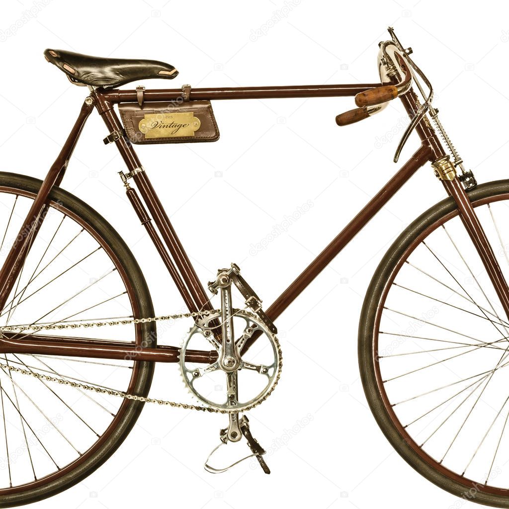 Retro styled image of an old racing bicycle
