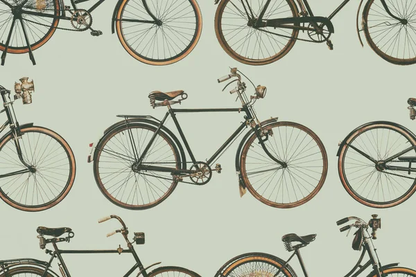 ヴィンテージ錆びた自転車のコレクション — ストック写真