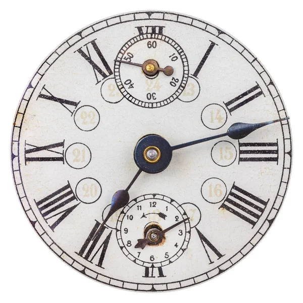 Παλιό ρολόι με λατινικούς αριθμούς — Φωτογραφία Αρχείου