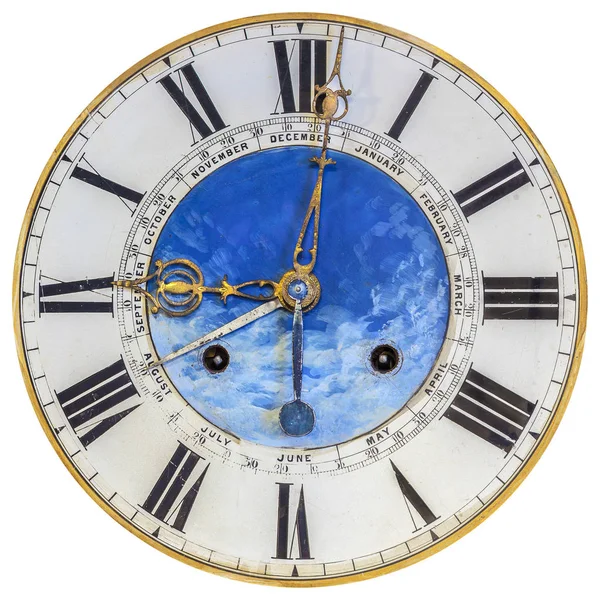 Autêntico relógio do século XVIII com decoração pintada — Fotografia de Stock
