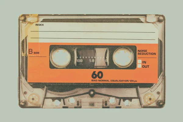 Kompakt bir kasetin retro tarz görüntüsü — Stok fotoğraf