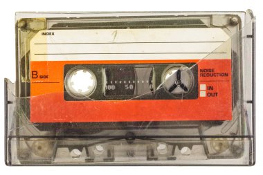 Vintage ses kompakt kaset beyaz izole