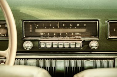 Eski bir araba radyo Retro tarz görüntü