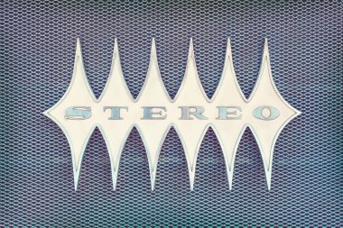 Metin stereo ile bir vintage müzik kutusu yakın