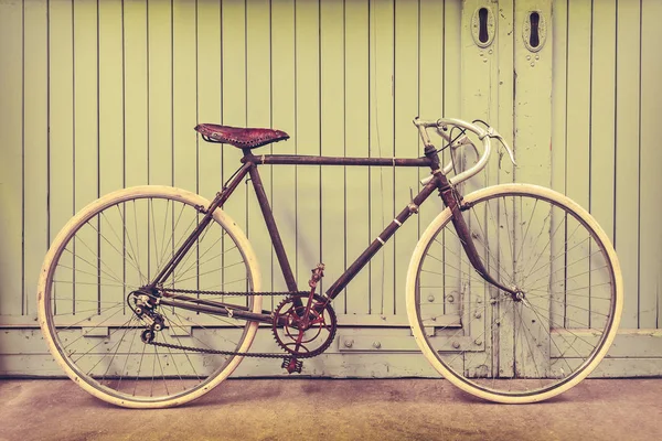 Vintage racing bicycle in an old factory — 스톡 사진