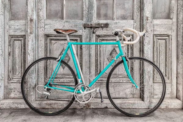 Vintage Setenta Bicicleta Carreras Color Azul Claro Con Silla Montar —  Fotos de Stock