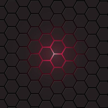 Koyu gri altıgen arka plan, vektör