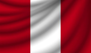 Gerçekçi bayrak, vektör çizim