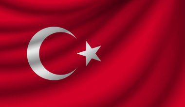 Gerçekçi bayrak, vektör çizim