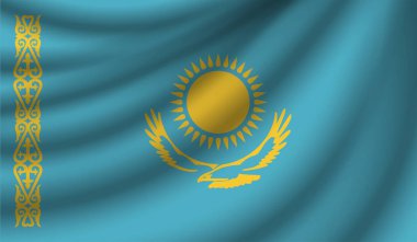 Gerçekçi bayrak, vektör çizim