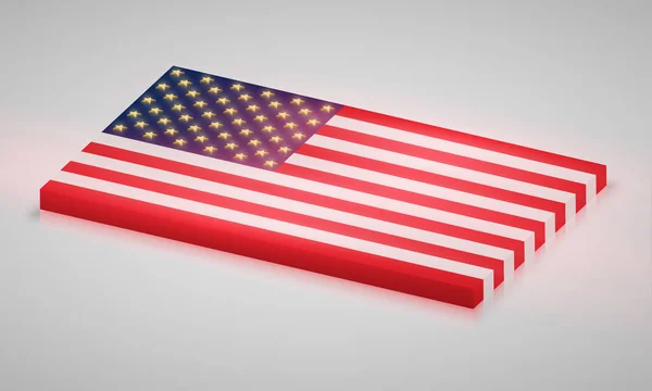 Vlag van de Verenigde Staten van Amerika, vector — Stockvector